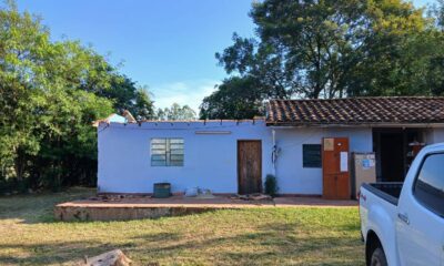 Cayó el techo del Centro de Salud ubicado en Yaguarón. Foto: Gentileza.