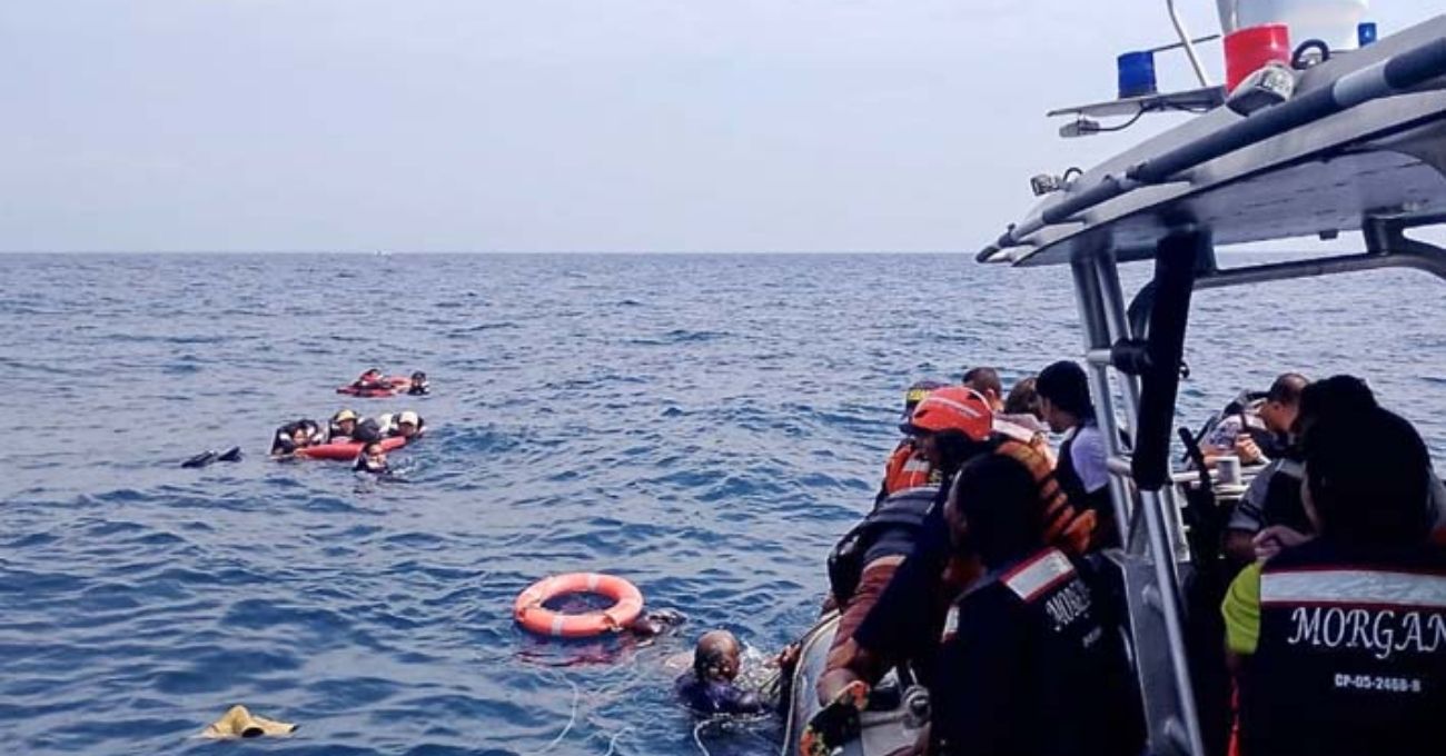 Los pasajeros estuvieron a la deriva por 3 horas. Foto: Armada Colombiana.