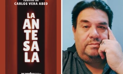 Portada del libro "La antesala" y su autor Carlos Vera Abed. Cortesía