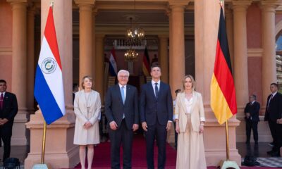 Bienvenida del Presidente de Alemania, Frank-Walter Steinmeier, y la Primera Dama, Elke Büdenbender. Foto: Presidencia.