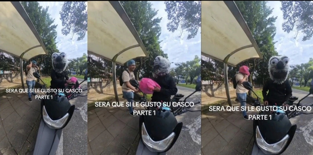 El usuario uberdivertido utiliza cascos personalizados. Foto: Gentileza.