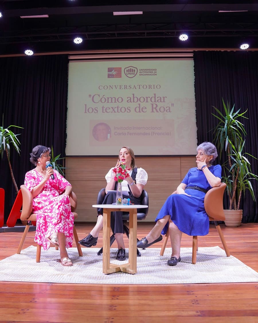 Carla Fernandes, Nadia Czeraniuk y Mirta Roa. Cortesía UNAE