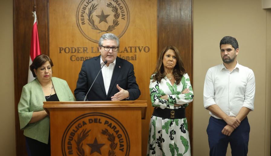 Conferencia de prensa. Foto: Gentileza.