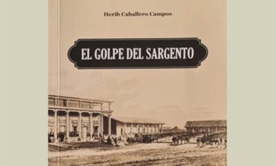 "El golpe del sargento" (2022), libro de Herib Caballero Campos, parecería ofrecer el relato más completo y reciente sobre la acción del sargento Romualdo Duré, quizás el primer golpe militar de Paraguay. Fragmento de portada