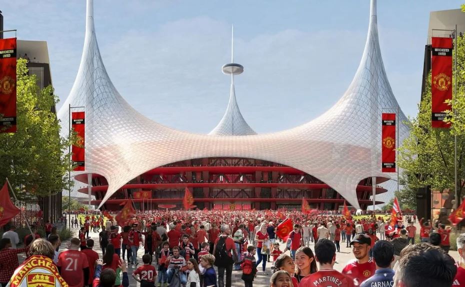 Se viene un nuevo estadio para el Manchester United. Foto: Redes Sociales del Manchester.