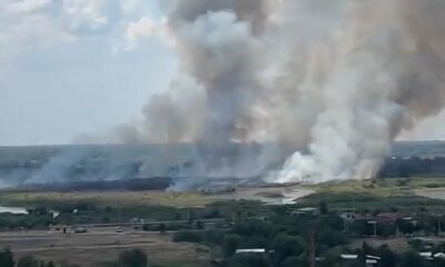 Incendio en la Costanera Norte de Asunción. Foto: Captura.